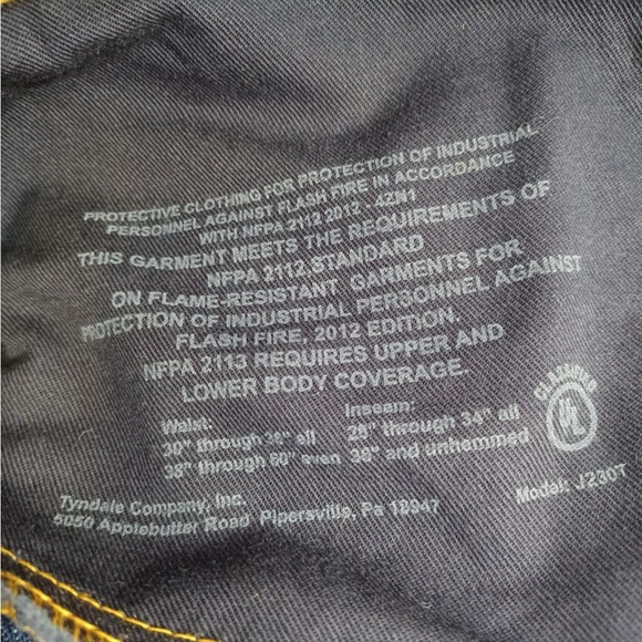 Tyndale FR Flame-Resistant Jeans J230T Size 30x34‎ NWT 2 Pairs for $40 - Picture 9 of 14